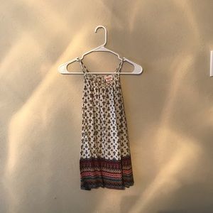 Sleeveless multi print top